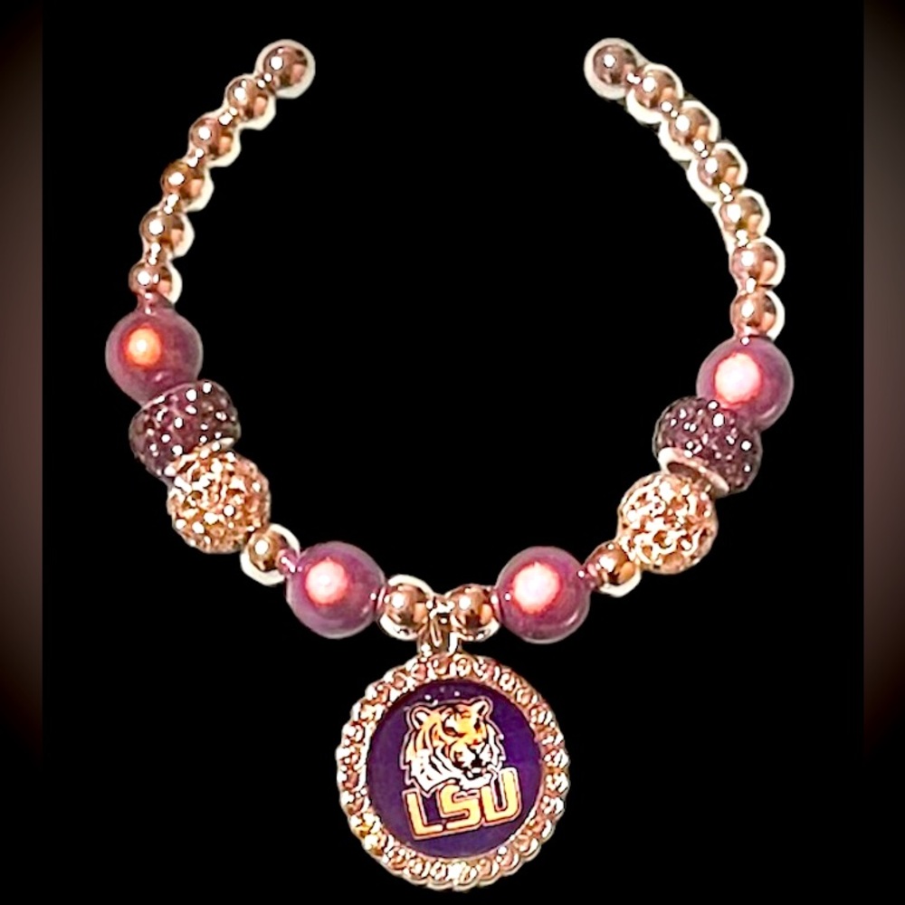 LSU charm bracelet
